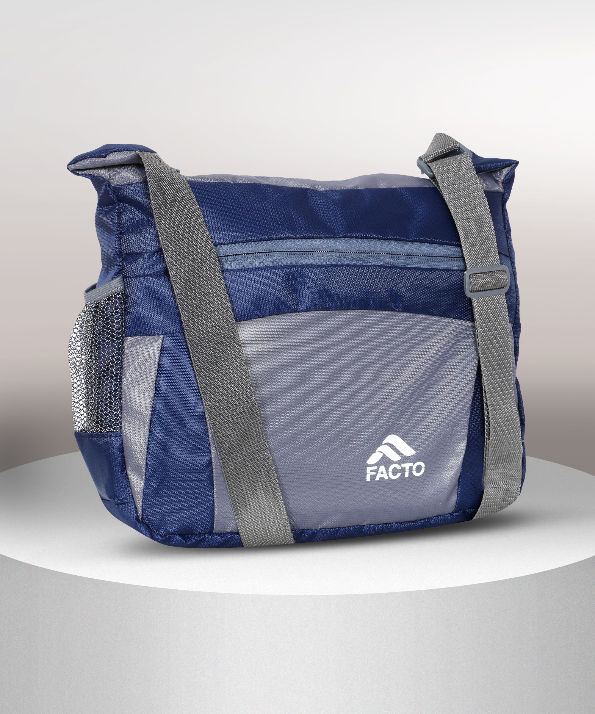 Blue, Grey Men & Women Sling Bag - Extra Large blue, grey Men & Women Sling Bag - Extra Spacious