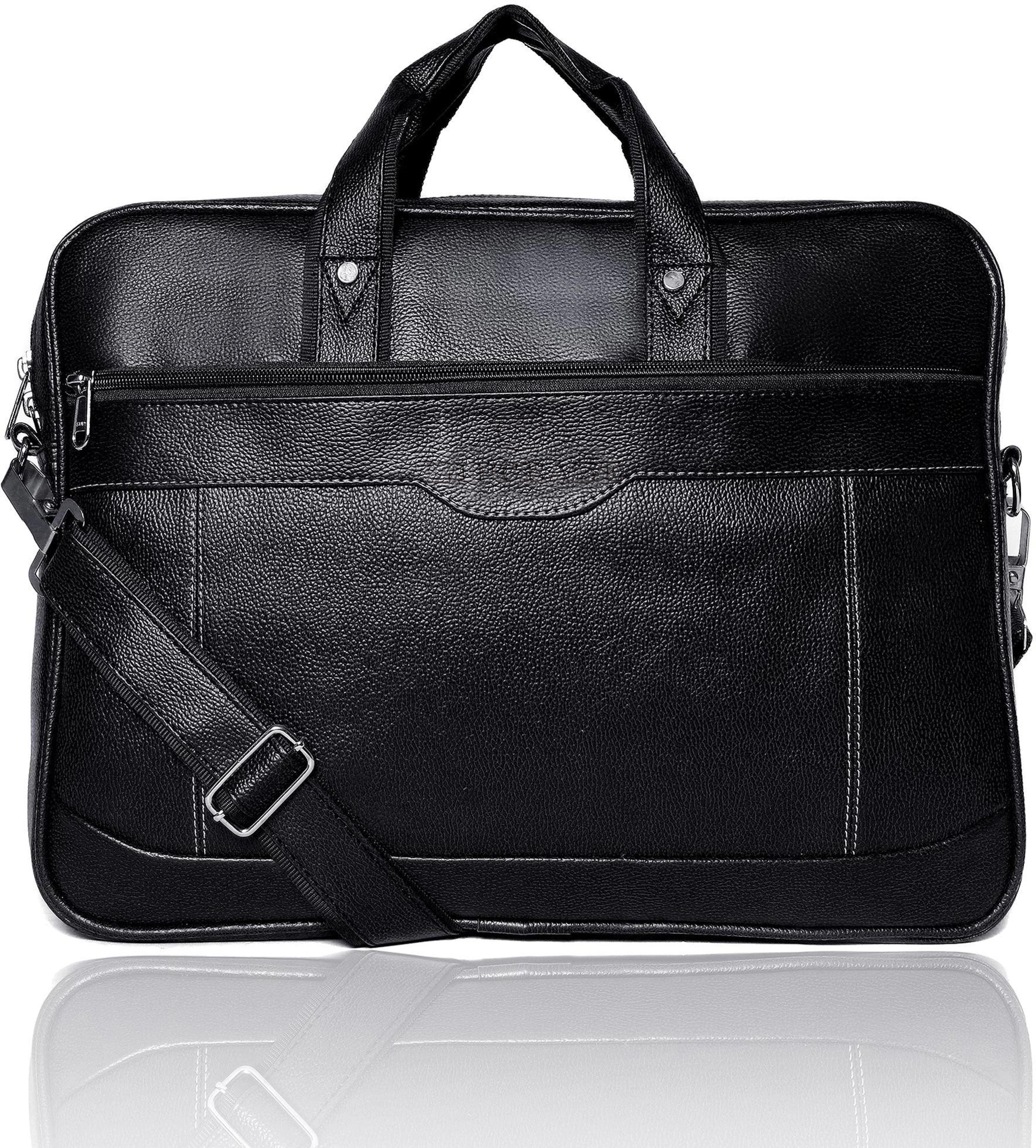 zipcraze Black Men Shoulder Bag Leather Messenger Sling Bag for Men | Office Laptop Shoulder Bag-picture-32