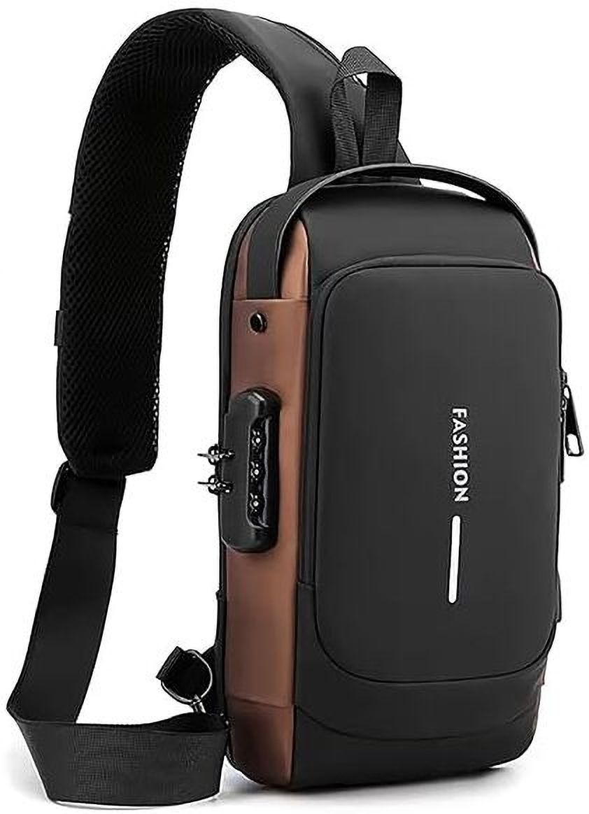 abtrix with ab Black, Brown Men & Women Sling Bag Crossbody Sling Bag – Anti-Theft Chest Bag with USB Charging, Waterproof Bag-picture-26