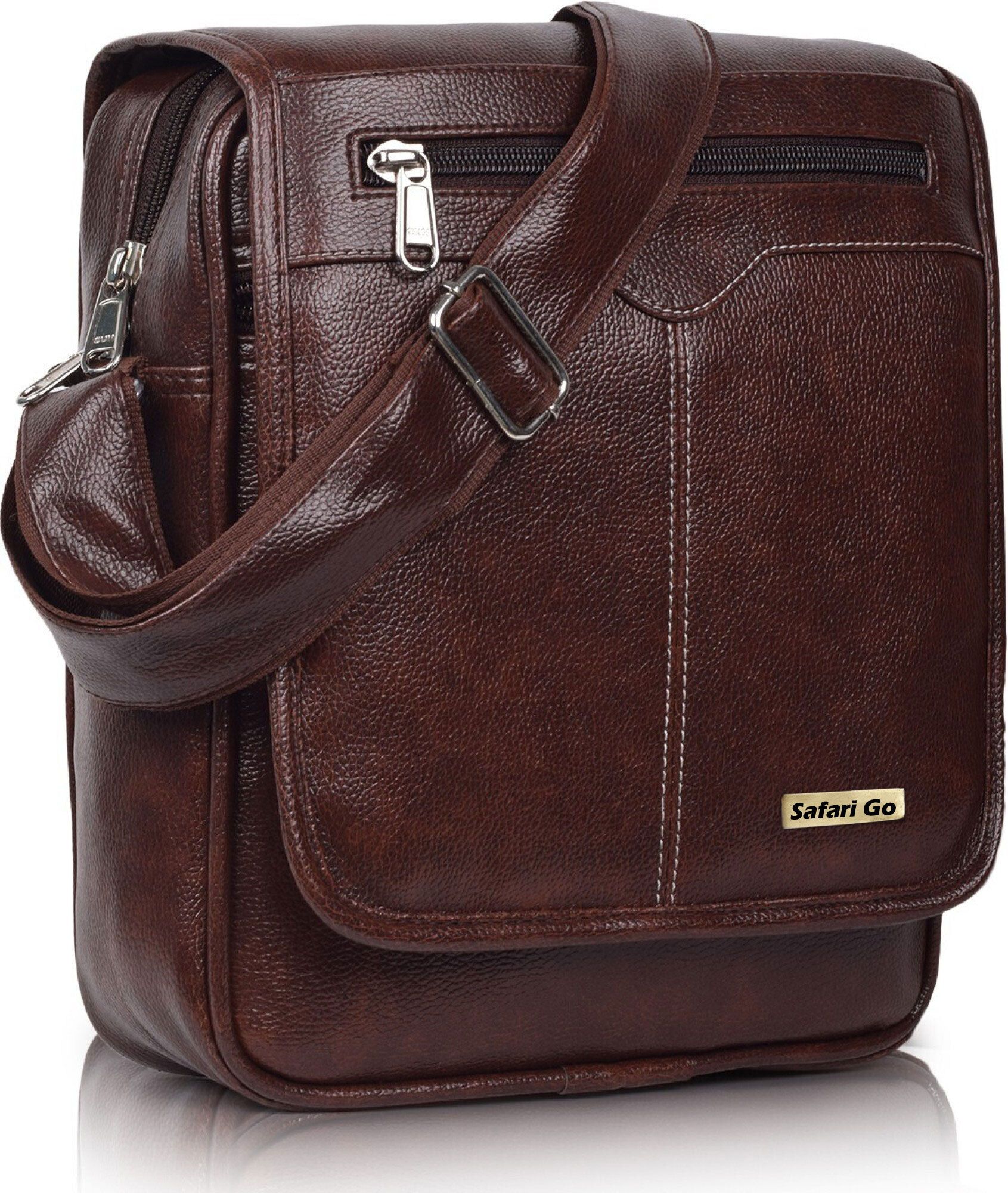 Brown Men Sling Bag Vegan Leather sling bag for men