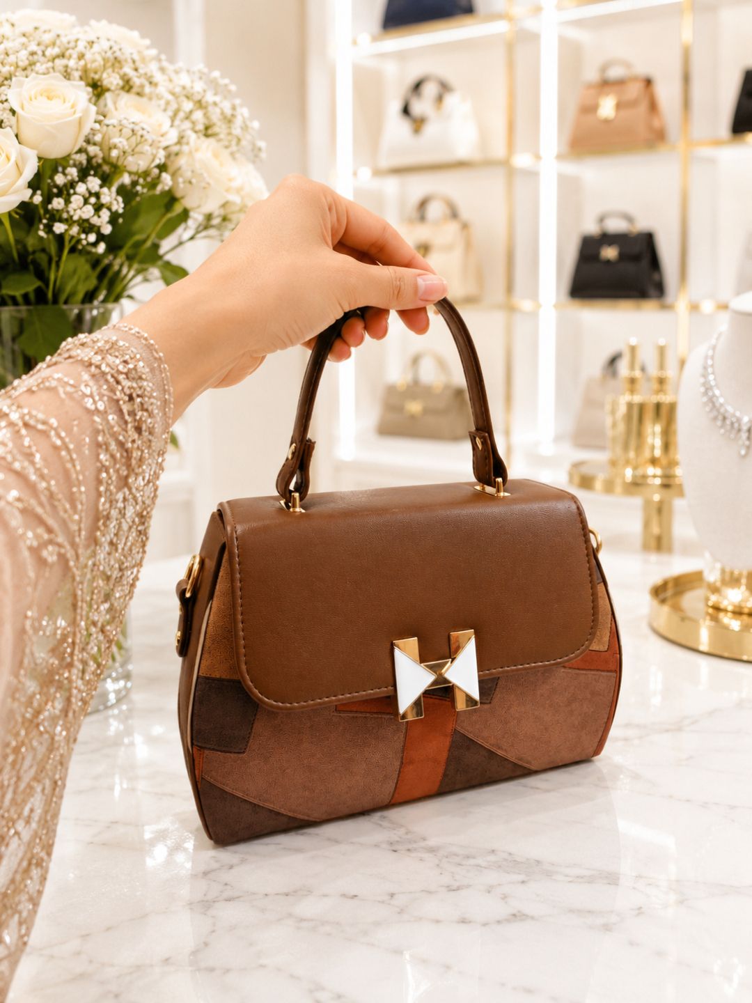 Brown Women Sling Bag Fashionable Sling Bag for Women with Premium Quality Look-image-42