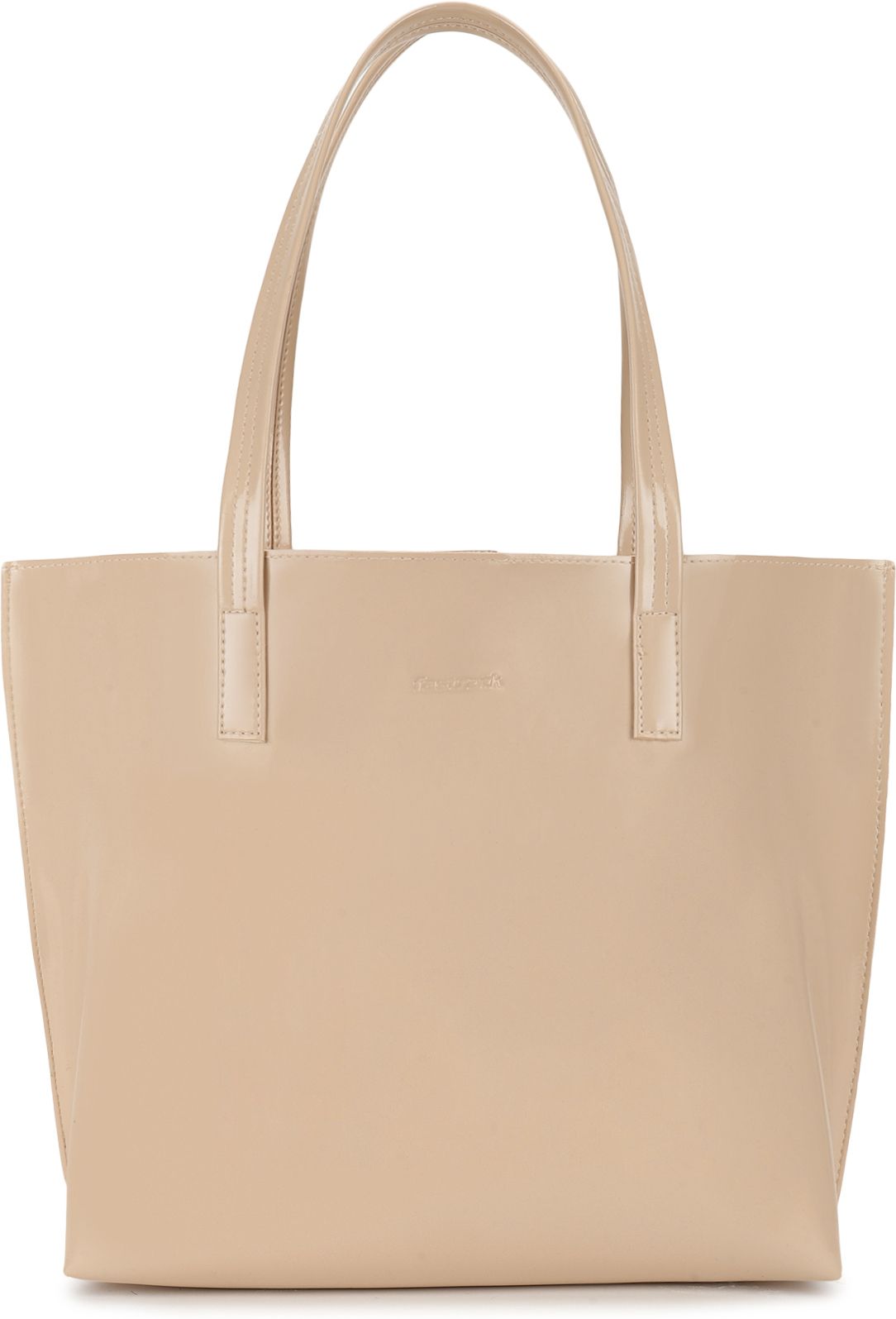 White Women Tote Patent Finish-image-15