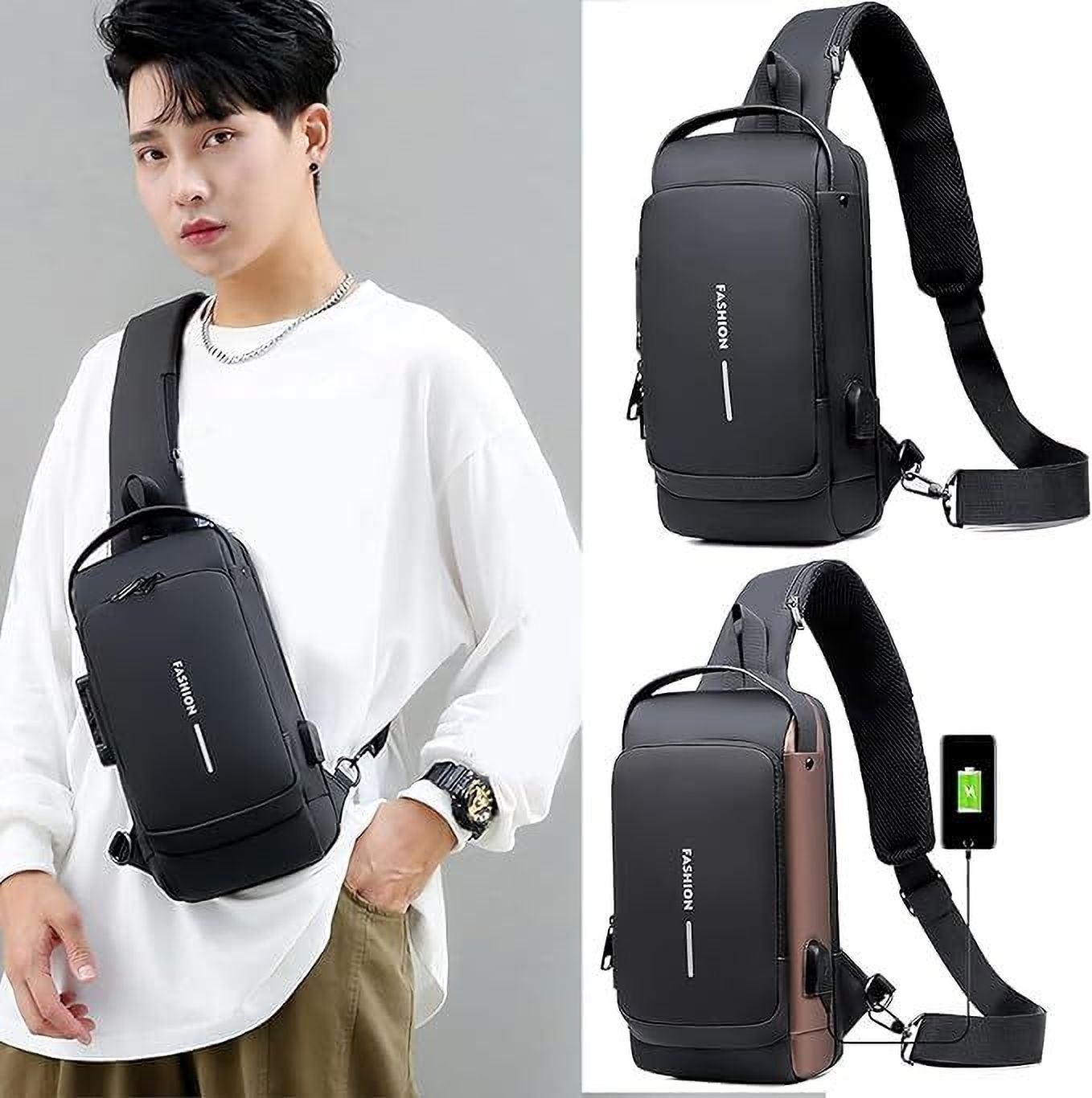 Multicolor Men Sling Bag Sling Bag For Men CrossBody Backpack For Men Women-image-20