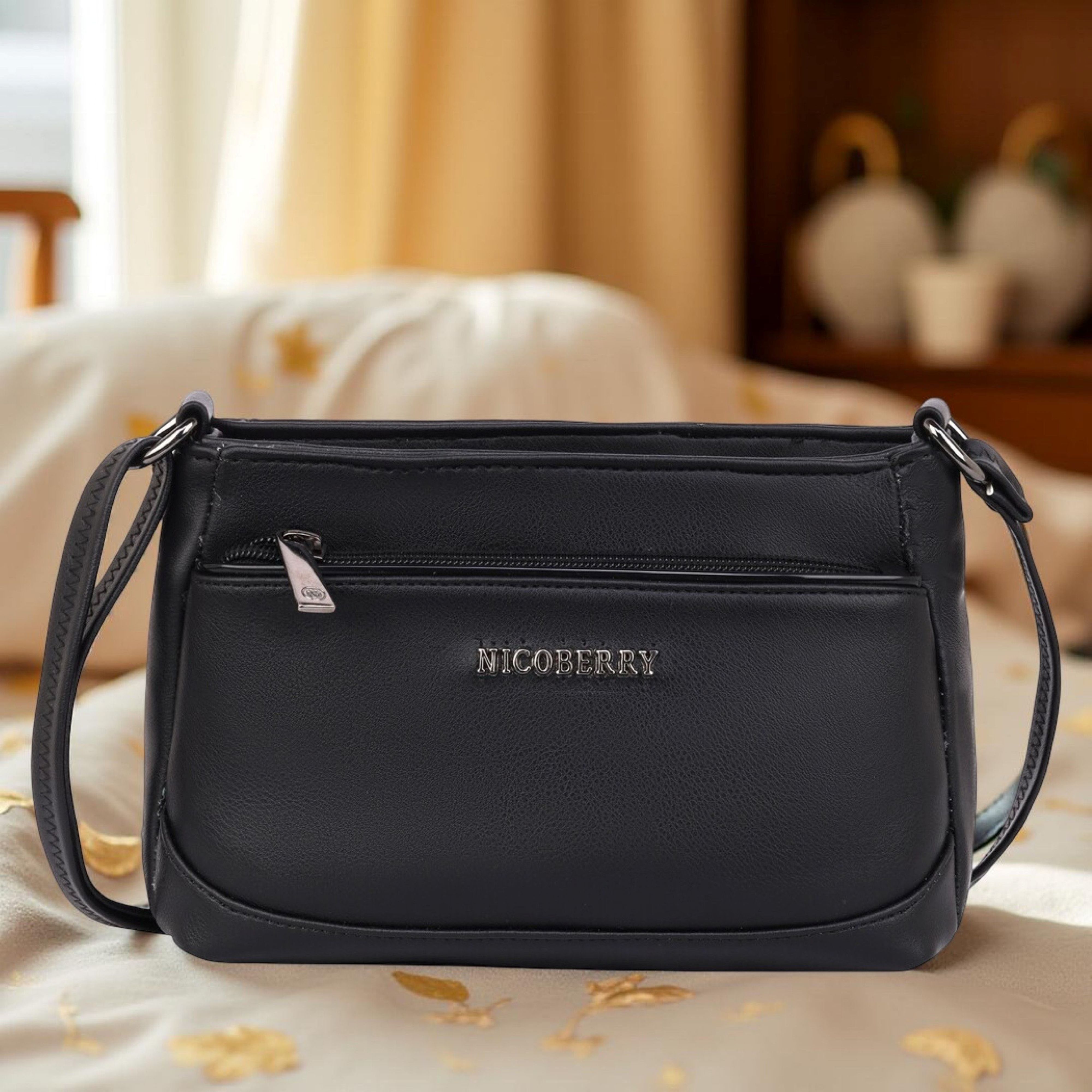nicoberry Black Women Sling Bag SL355-picture-20