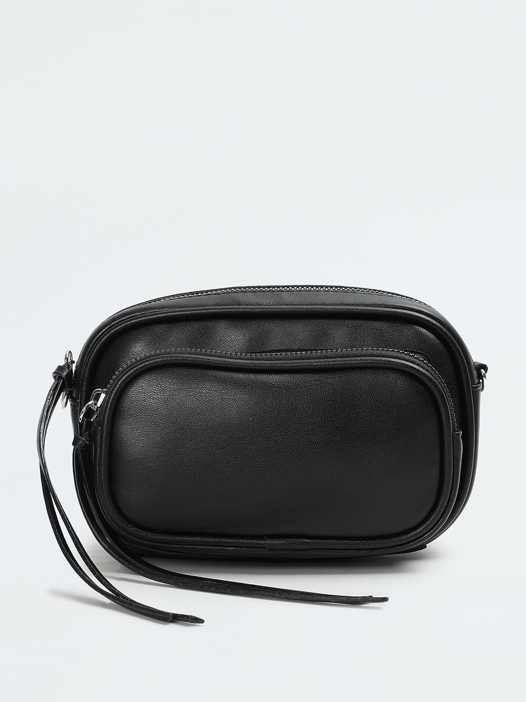 Black Women Sling Bag Women Solid Sling Bag-image-41