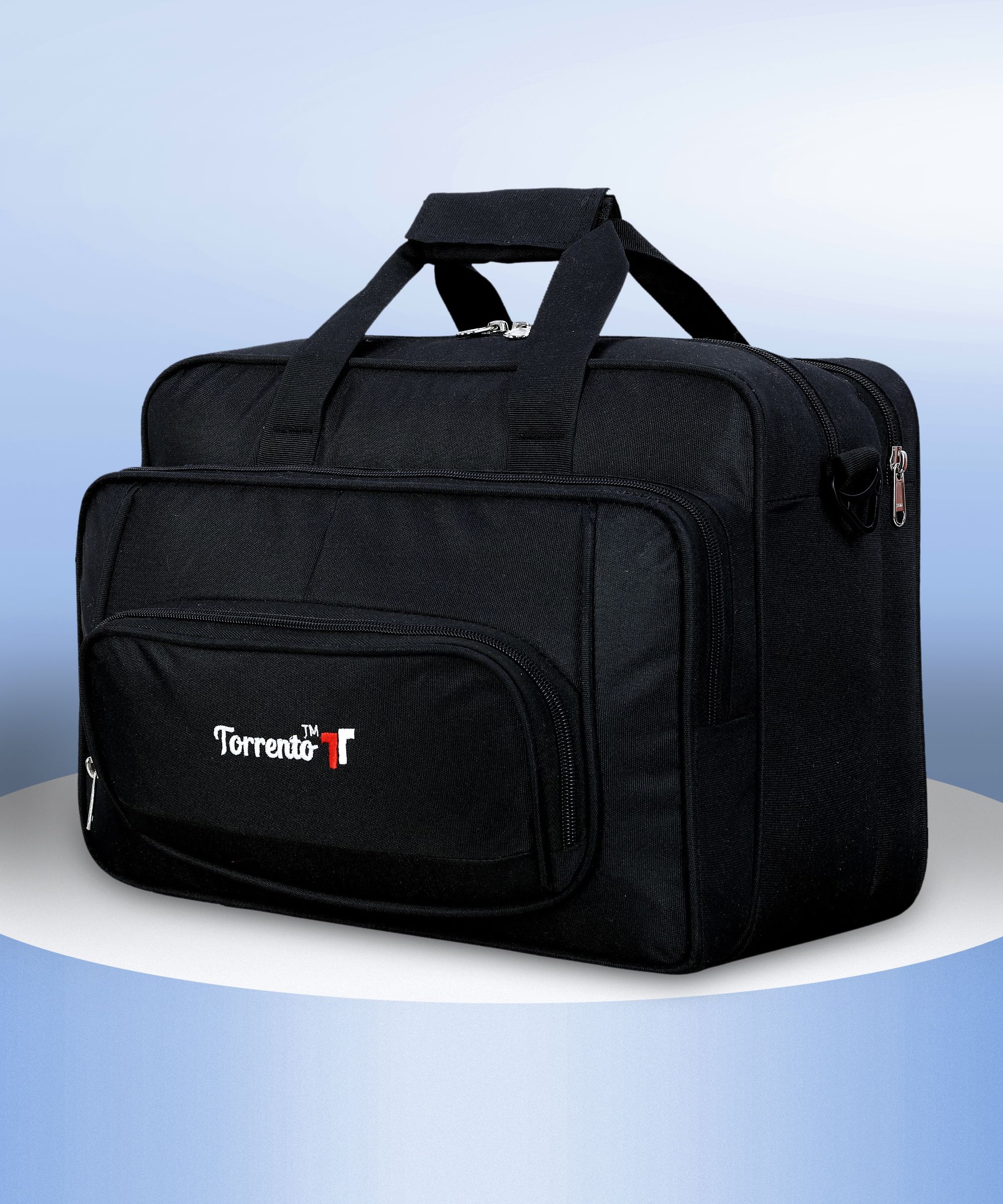 Black Men & Women Shoulder Bag - Extra Spacious STYLISH SLING SIDE BAG FOR SHORT TRAVEL BAG WITH 6 POCKET LBH 16*9*11 INCH