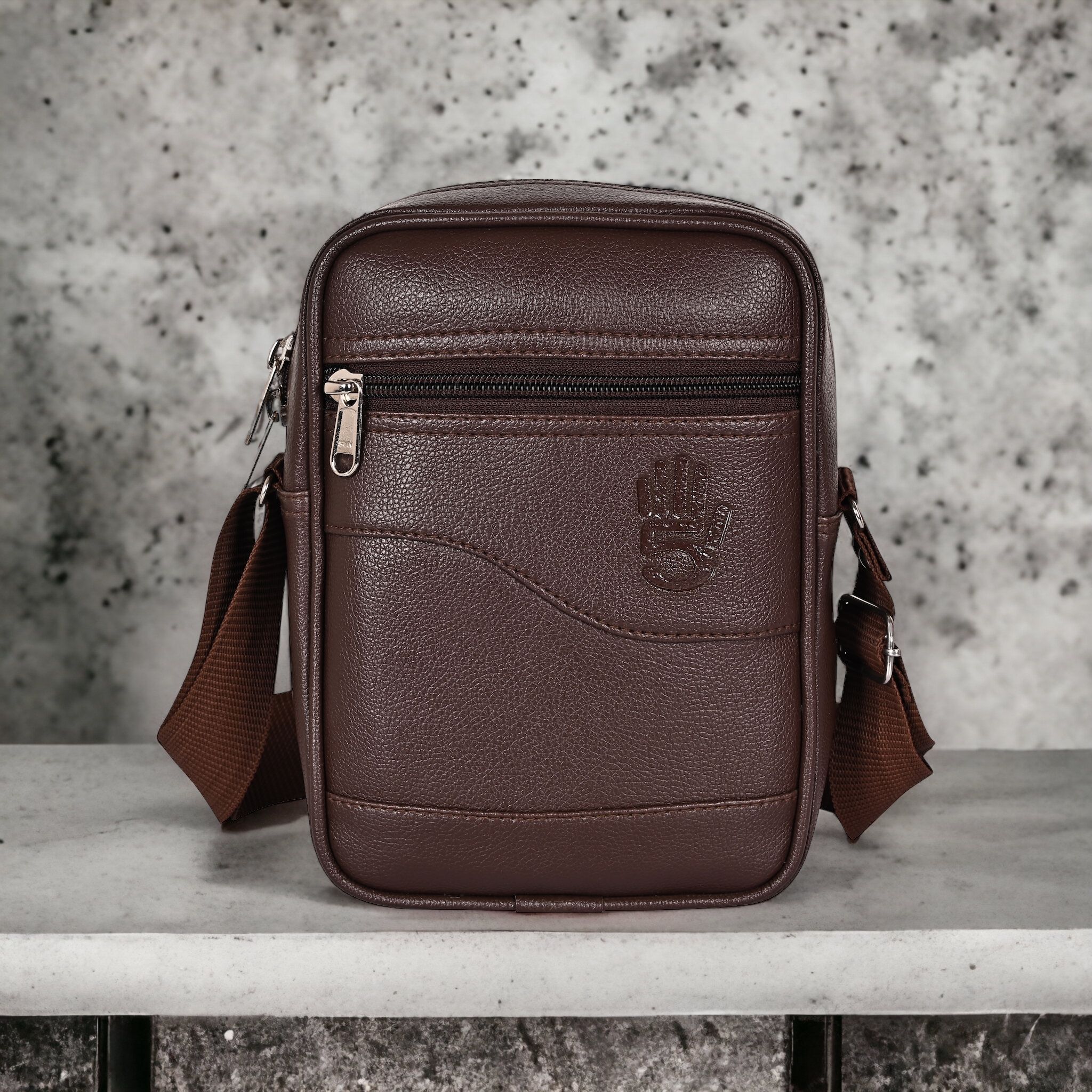 Brown Men Sling Bag - Extra Large Stylish Royal Leather Sling Bag for Men Women | chest crossbody Side Bag Men Travel | Small Sports Hiking Trekking Travelling Bag | Bike tourister Office Pure Leather Messenger Bags Men | Passport Mobile Sling pouch boys Girls | corporate gift Item men | diwali rakhi festival gift items set waterproof.-image-37
