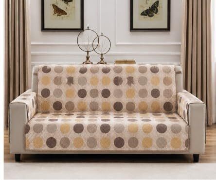 Polyester 3 Seater Sofa Geometric Cover-image-4