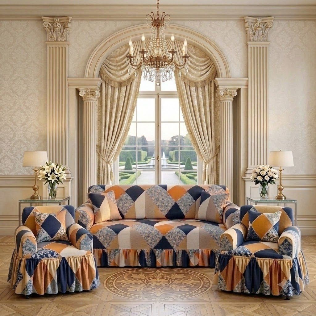 mayra Polycotton 3+1+1 Seater Sofa Floral Cover-picture-31