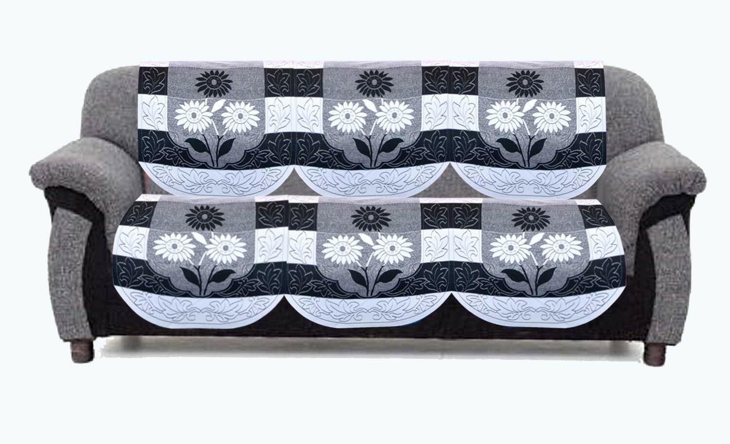 ag creations 3S Fabric Sofa Cover (Black)Set-3 Sofa Fabric-picture-29