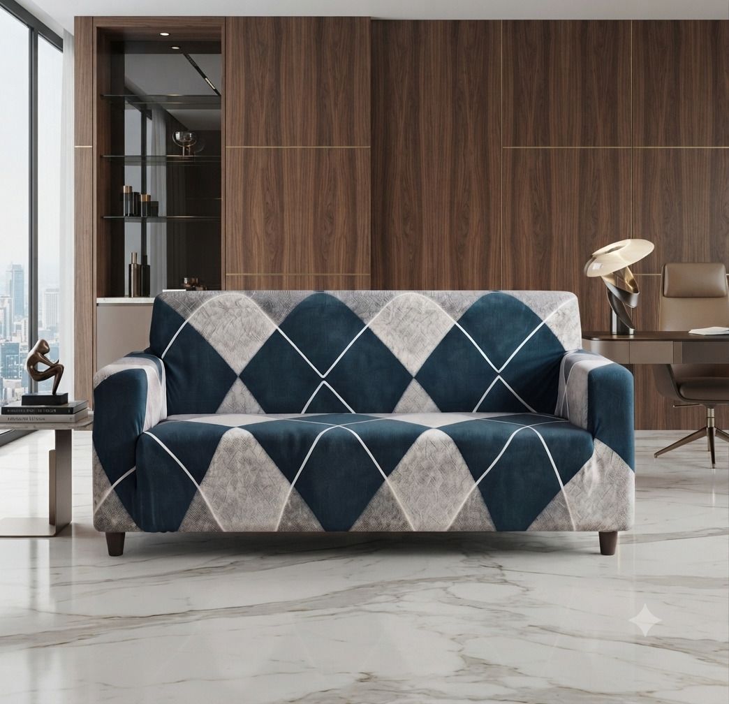 softia Polycotton 3 Seater Sofa Geometric Cover-picture-11