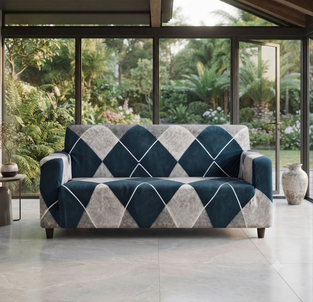 softia Polycotton 3 Seater Sofa Geometric Cover-picture-18