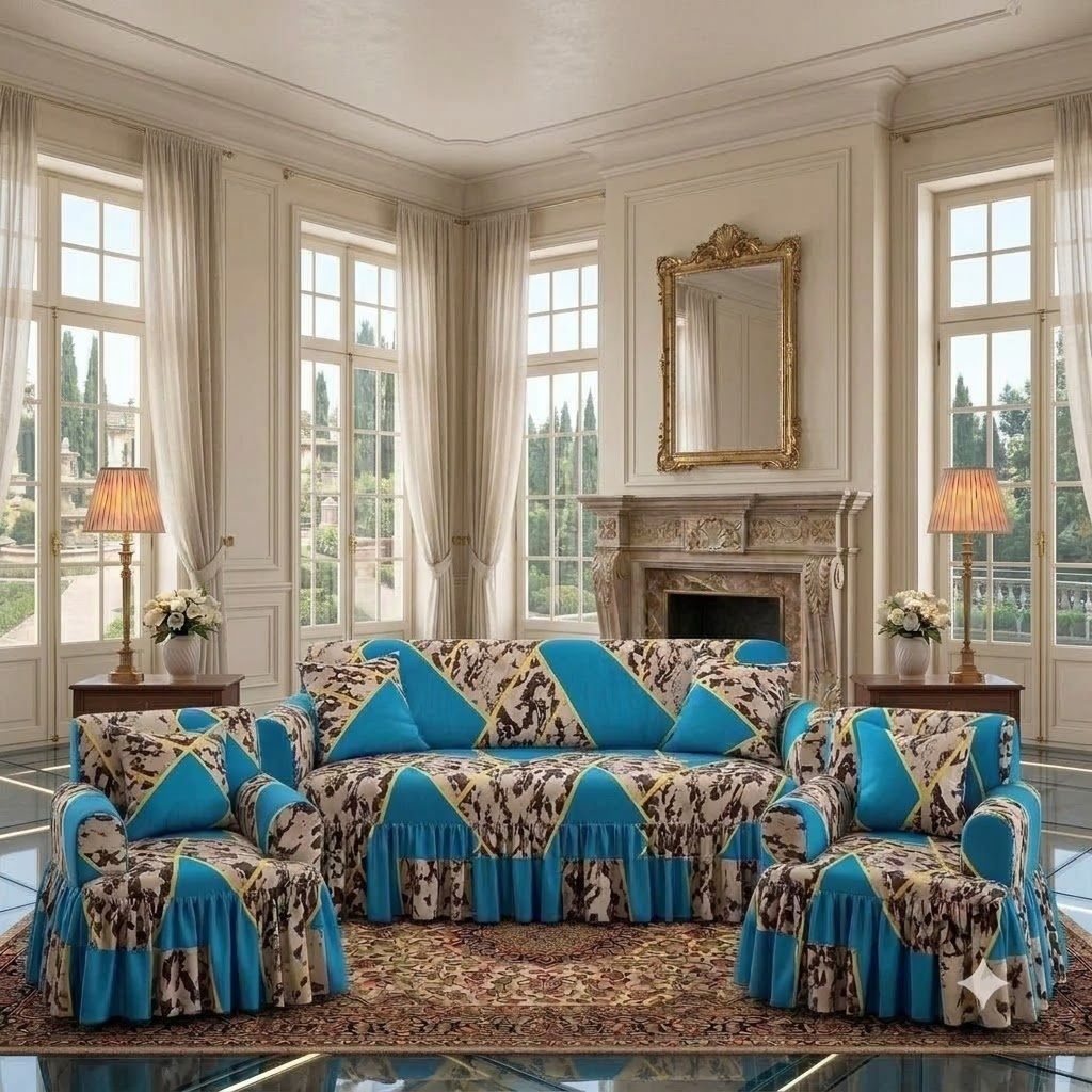 mayra Polycotton 3+1+1 Seater Sofa Floral Cover-picture-32