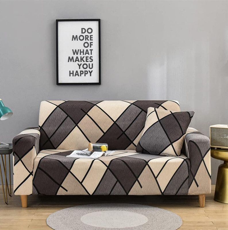 shyam Polyester 3 Seater Sofa Printed Cover-picture-11