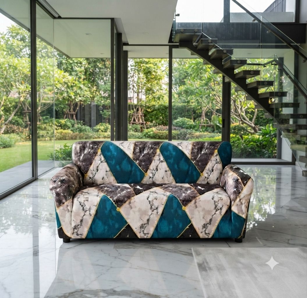 softia Polycotton 3 Seater Sofa Geometric Cover-picture-13