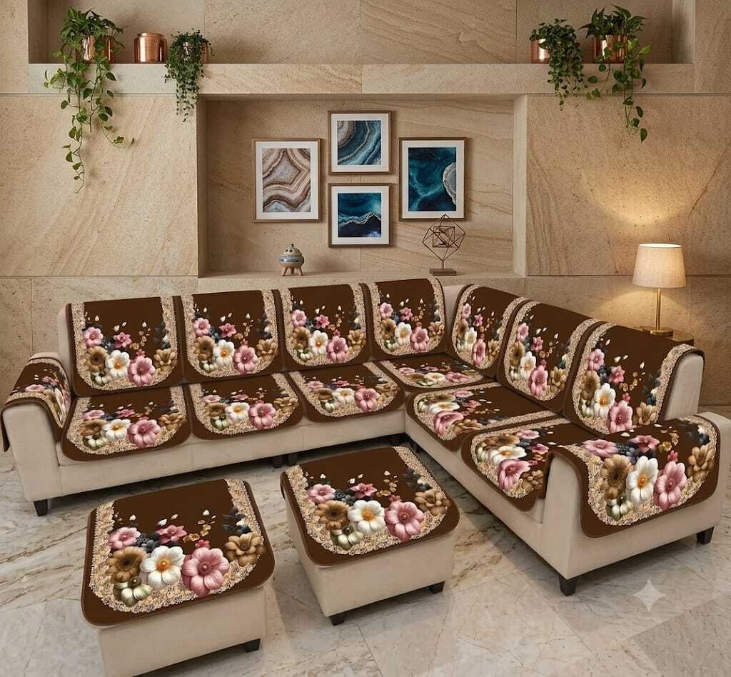 Velvet 8 Seater Sofa Printed Cover-image-38