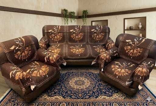 a.m.decor Velvet 3+2 Seater Sofa Floral Cover-picture-40