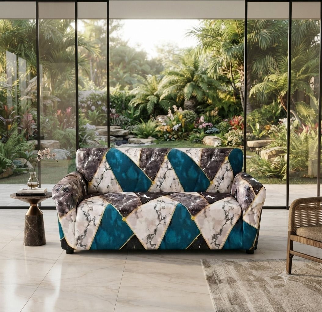 softia Polycotton 3 Seater Sofa Geometric Cover-picture-14