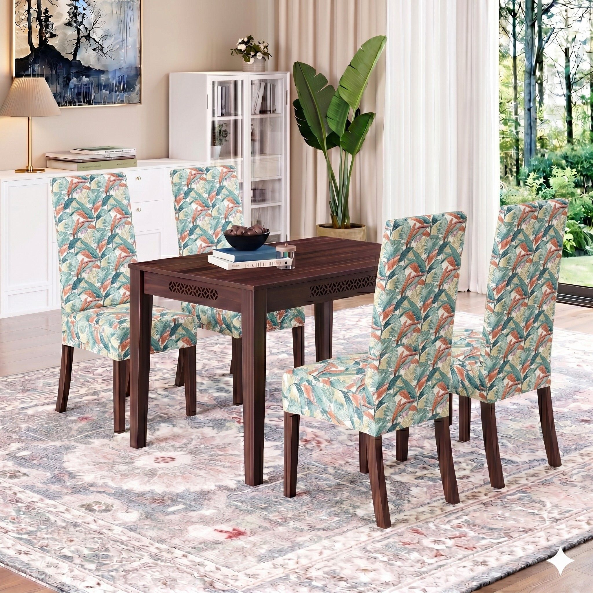 Polyester 4 Seater Chair Printed Cover-image-17