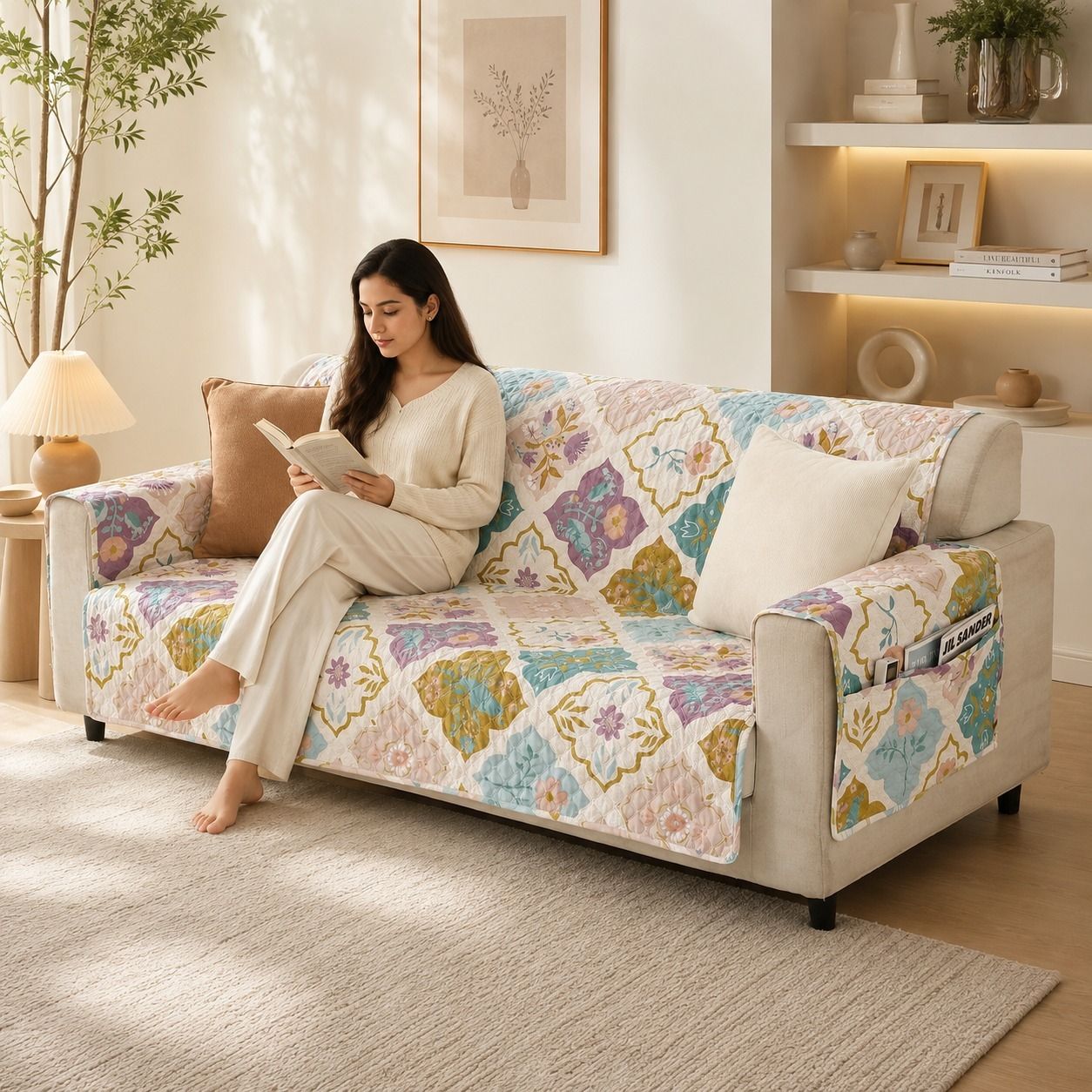 hfh@decor Polycotton 3 Seater Sofa Printed Cover-picture-14