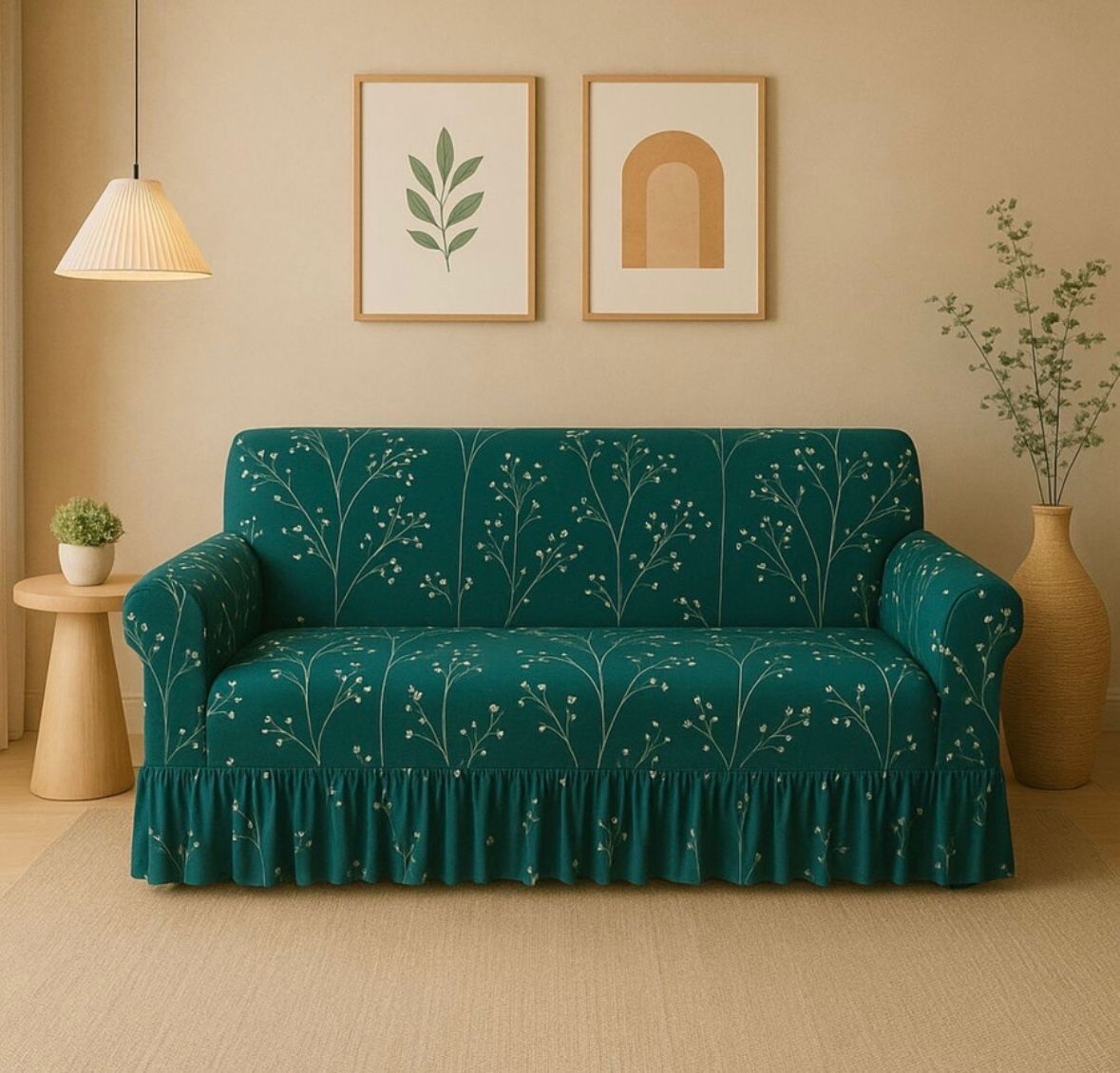 Polycotton 3 Seater Sofa Floral Cover