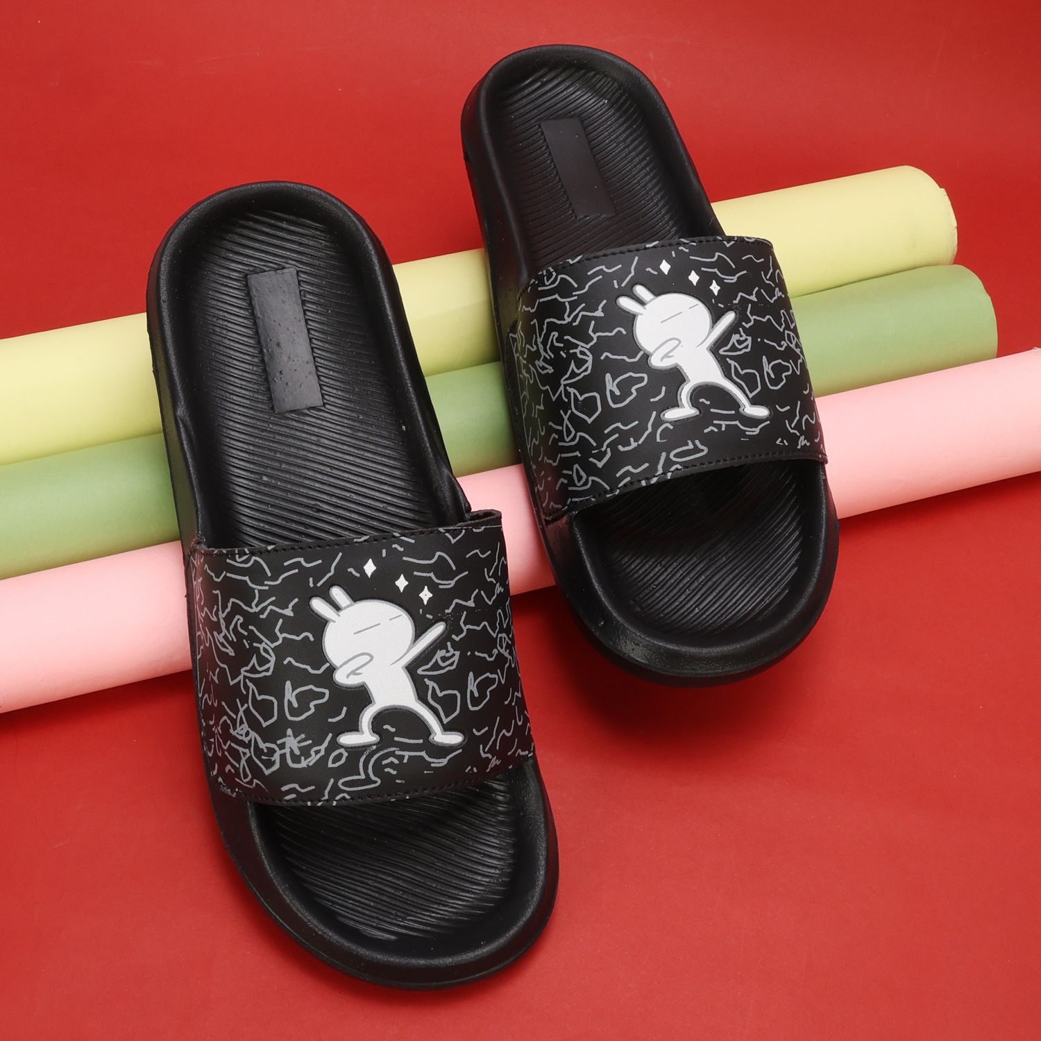 foot print Men Slides-picture-40
