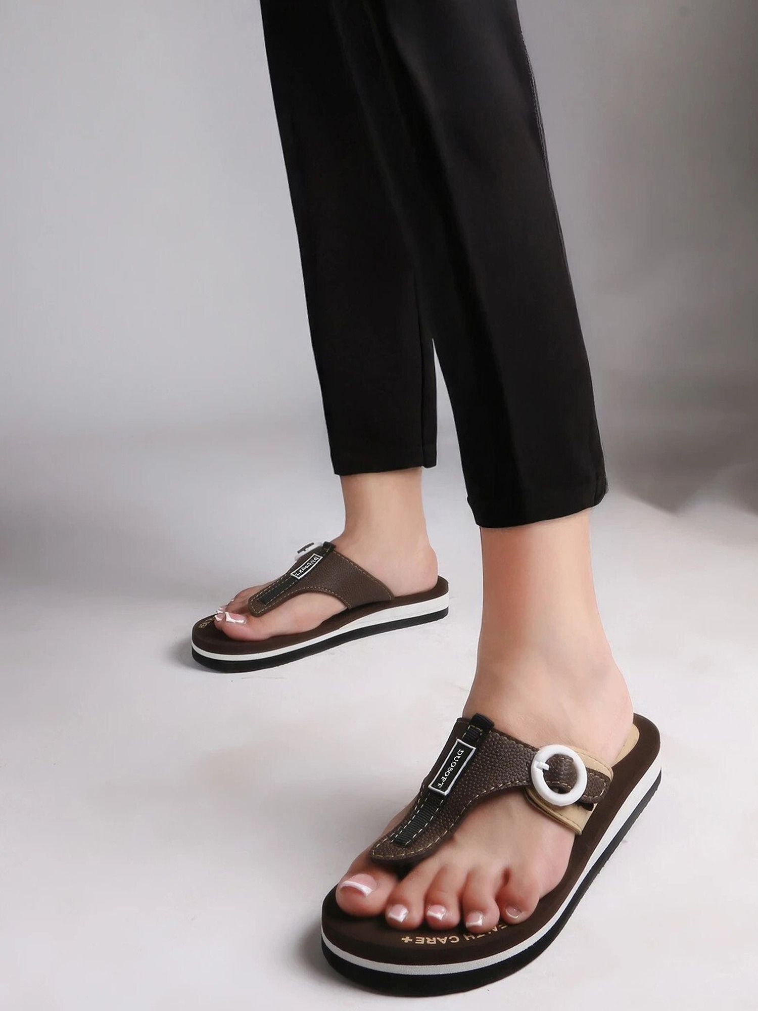duosoft Doctor Slipper|Super Soft|Orthopedic|Lightweight|Diabetic|Antiskid Women Slippers-picture-19