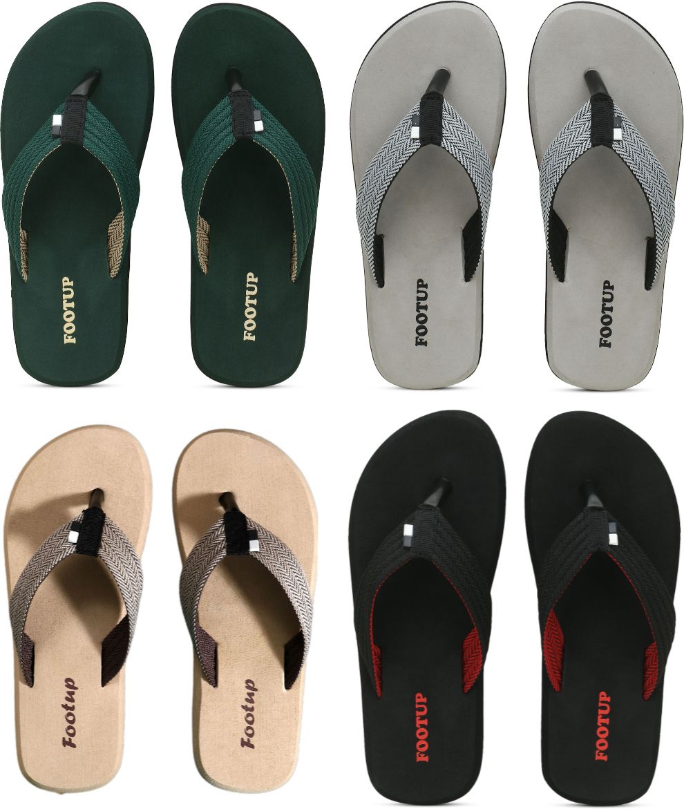4 Pairs|EVA|Ultralightweight|Premium|Comfort|All Seasons Men Slippers