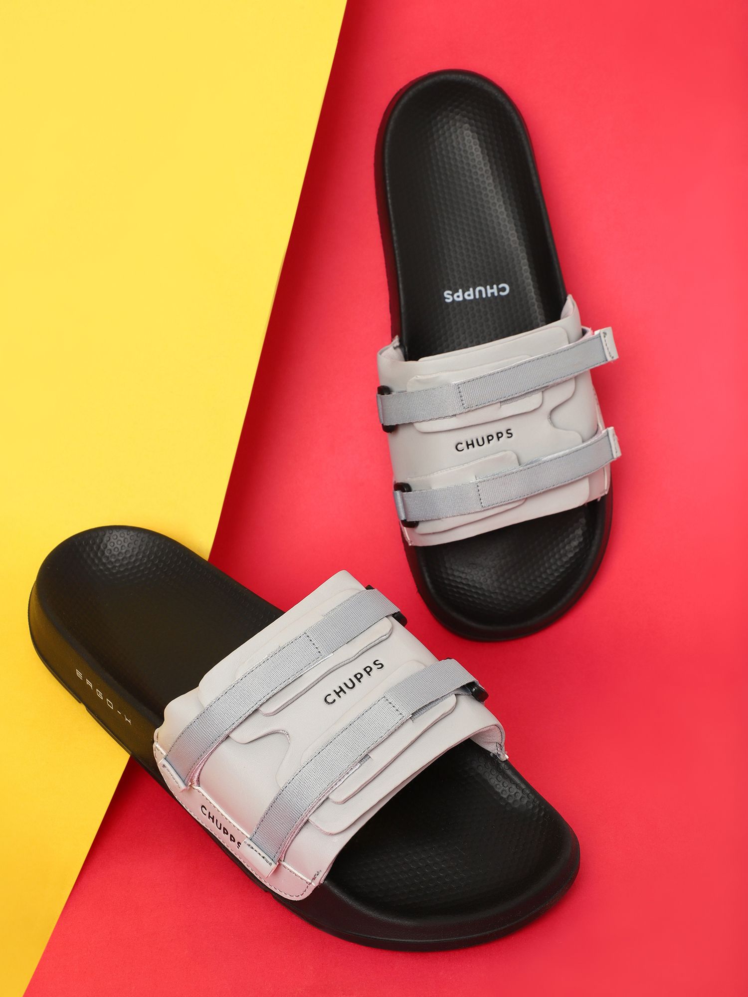 chupps Element Dark Grey Men's Comfortable Slides & Flip Flop Men Slides-picture-27