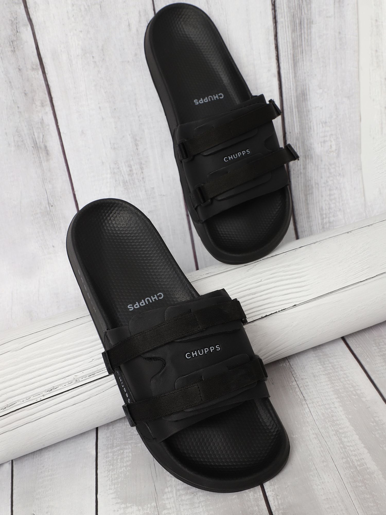 chupps Element Black Men's Comfortable Slides & Flip Flop Men Slides-picture-25