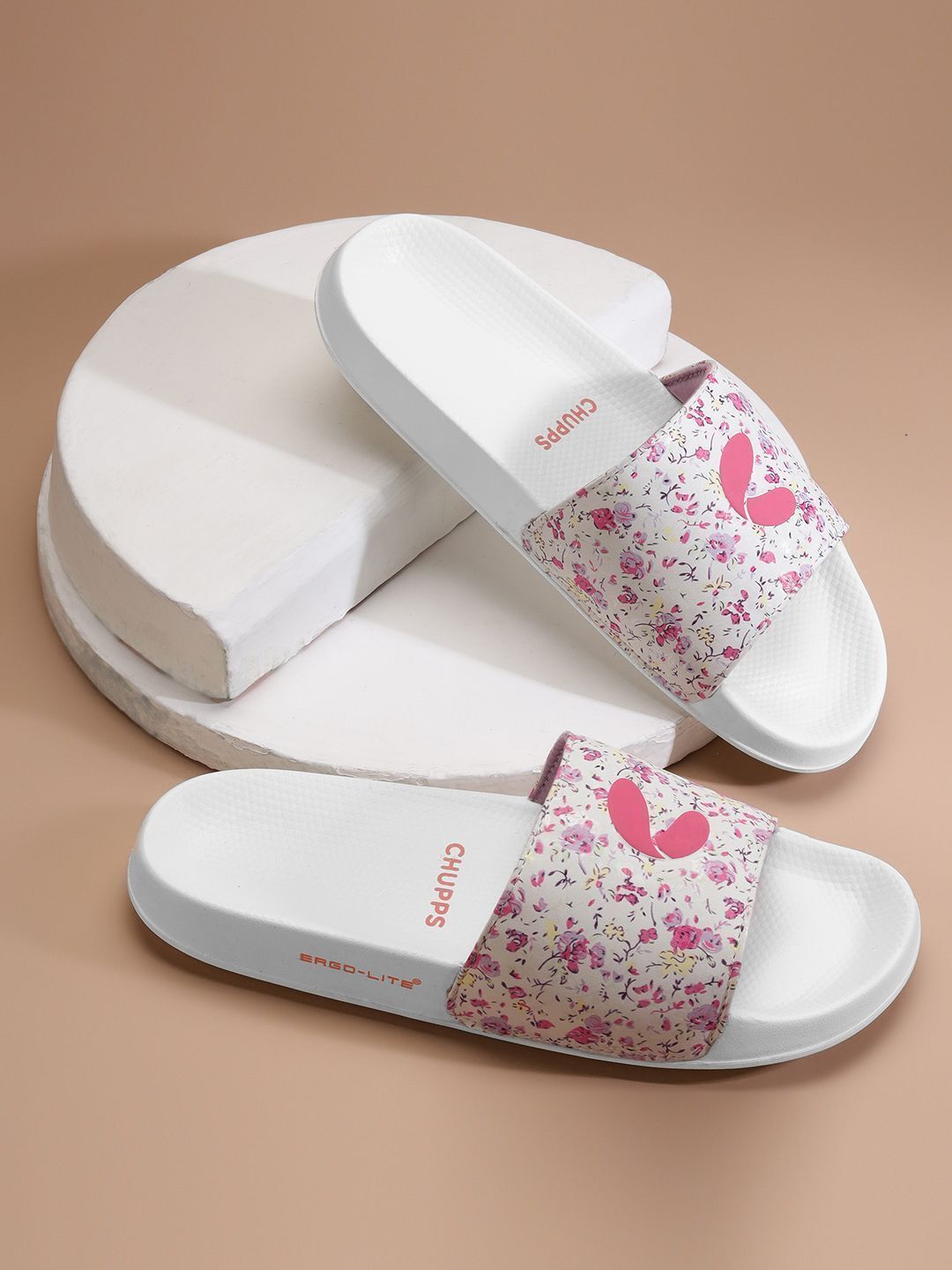 Grace White Pink Slides Slippers Soft Lightweight Flip Flops For Women Slides-image-6