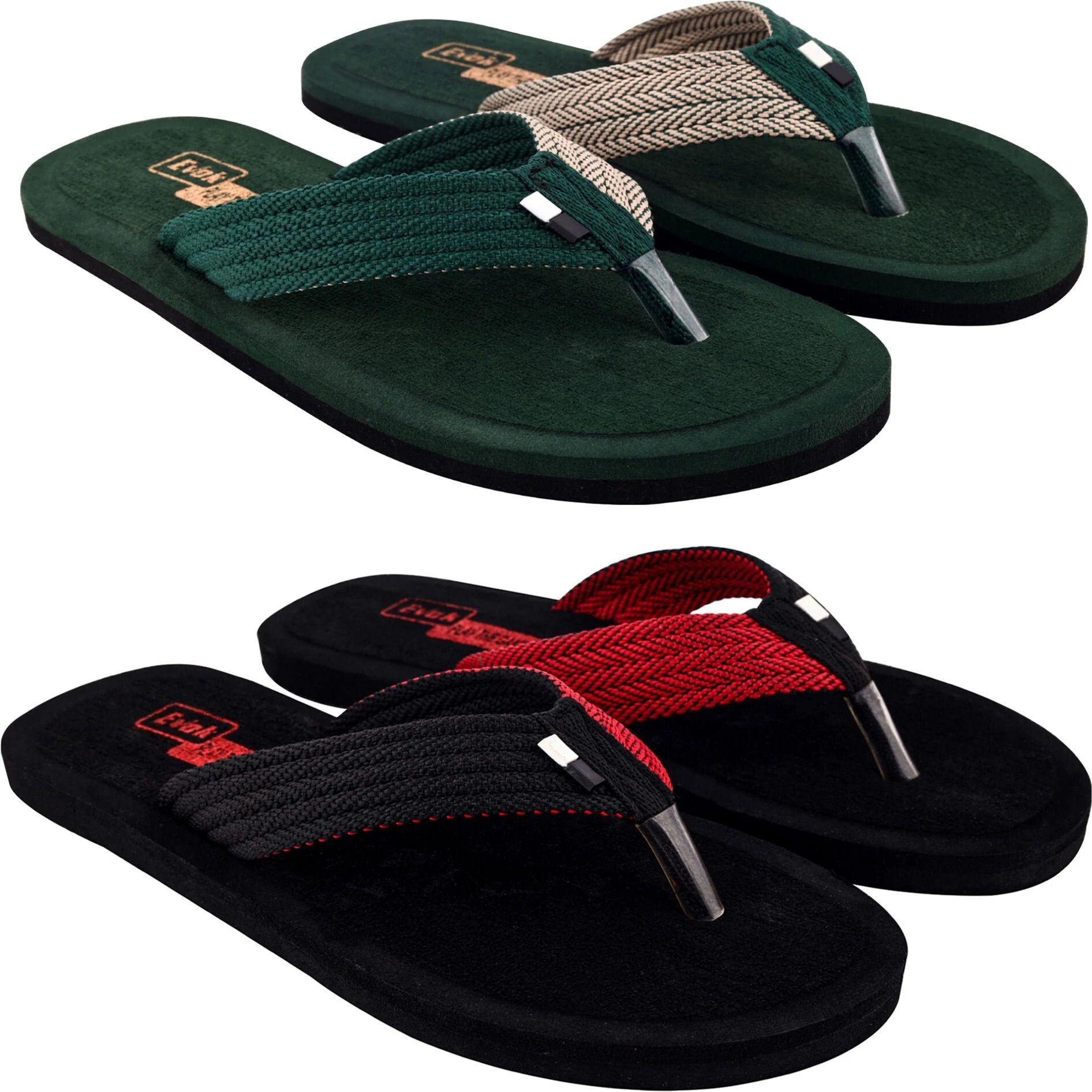 evok Comfortable Trending And Stylish Multicolor Embozing Flipflop (Pack Of 2) Men Slippers-picture-10