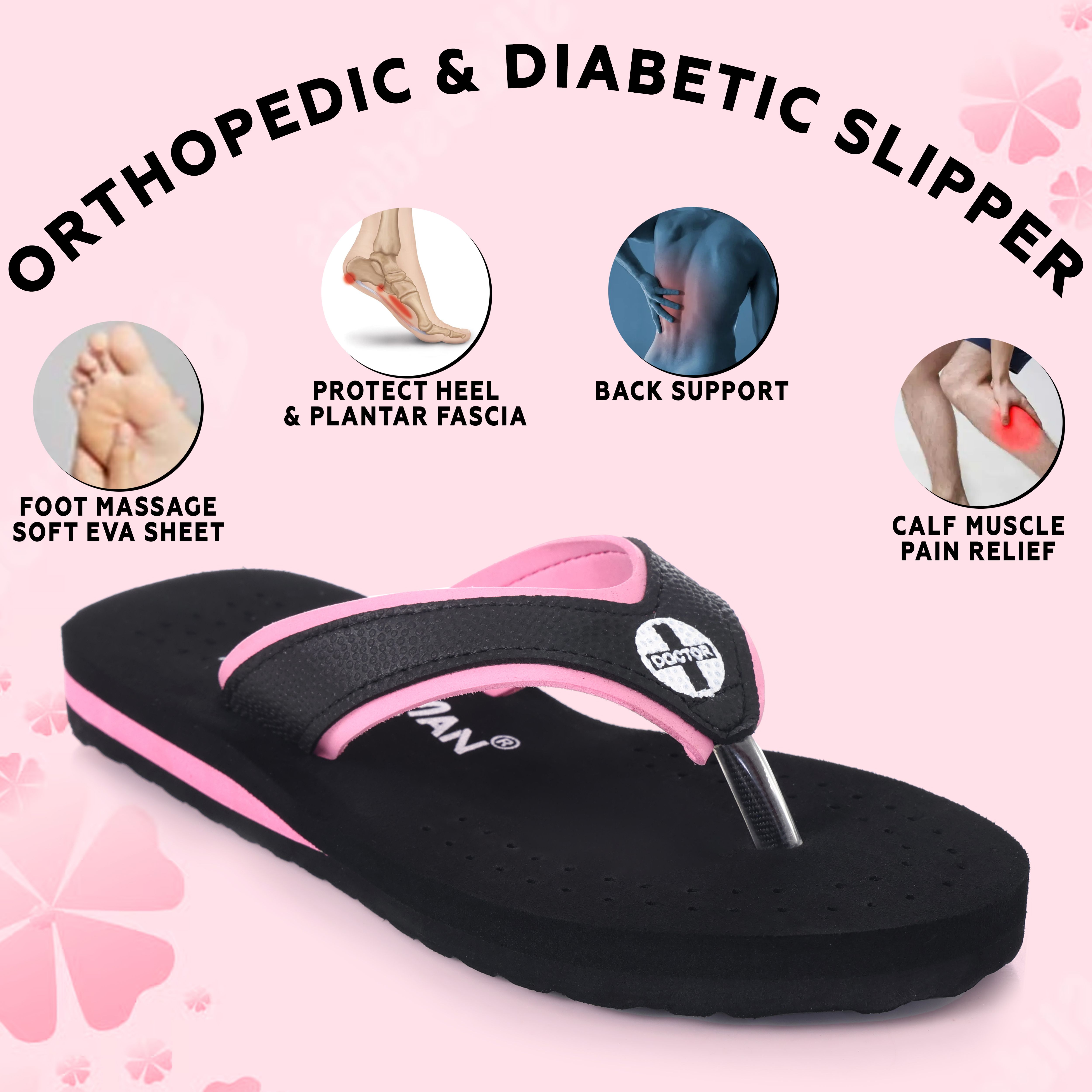 Doctor Slipper for Women Orthopedics Diabetic Pregnancy Flat soft sole flipflop Women Slippers-image-47