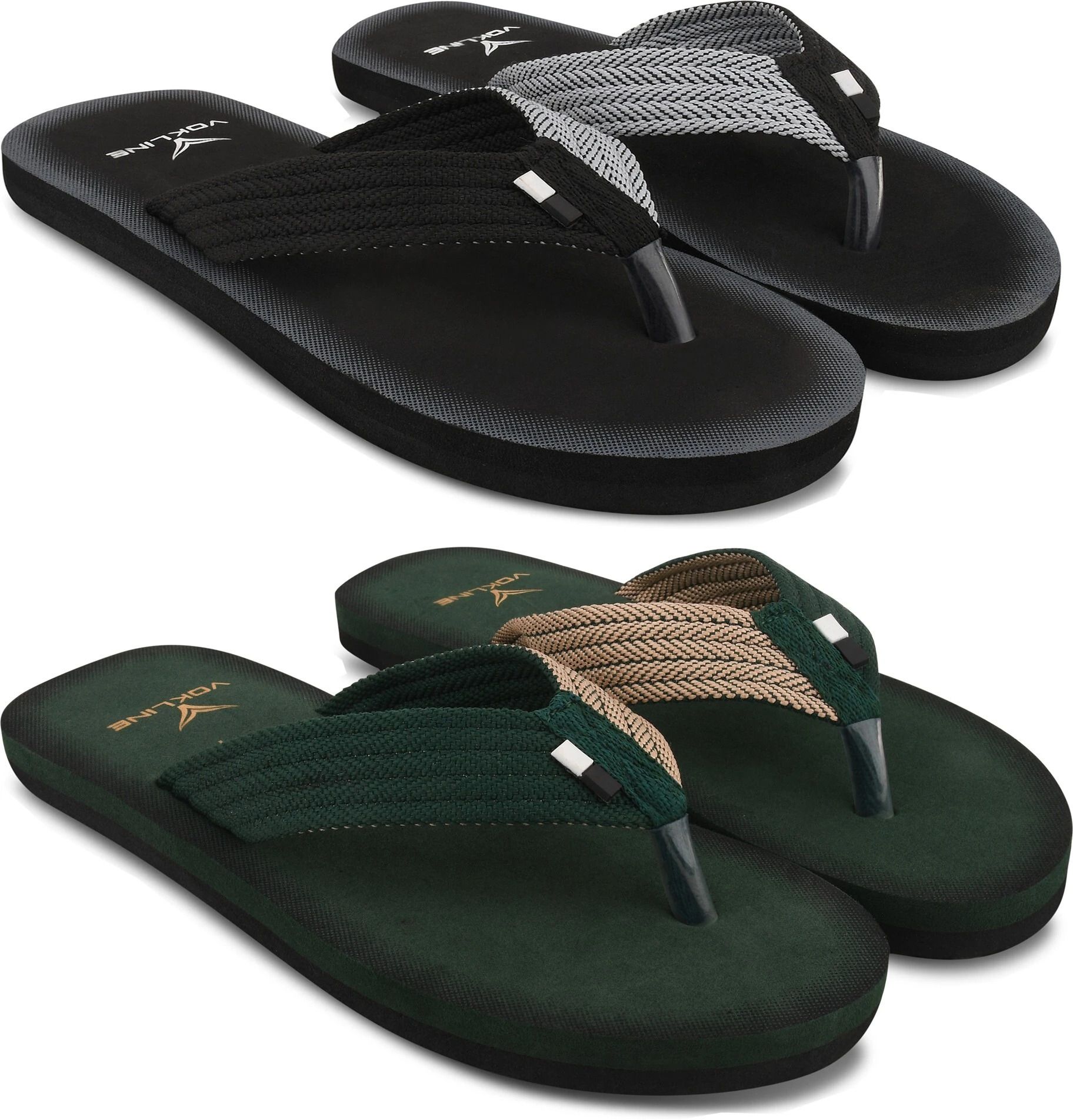 Mens Comfortable Trending And Stylish Multicolor Embozing Flipflop (Pack Of 2) Men Slippers