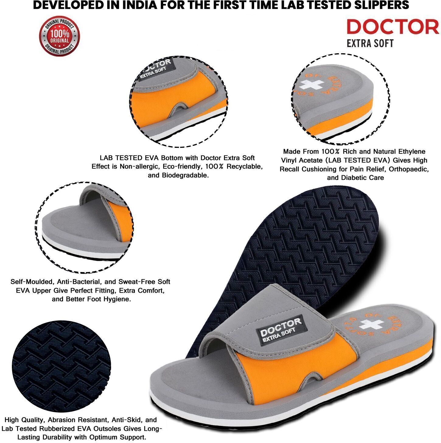 Men's House Slipper Ortho Care Orthopaedic Diabetic Comfortable Flip-Flop Slides Men Slides-image-3