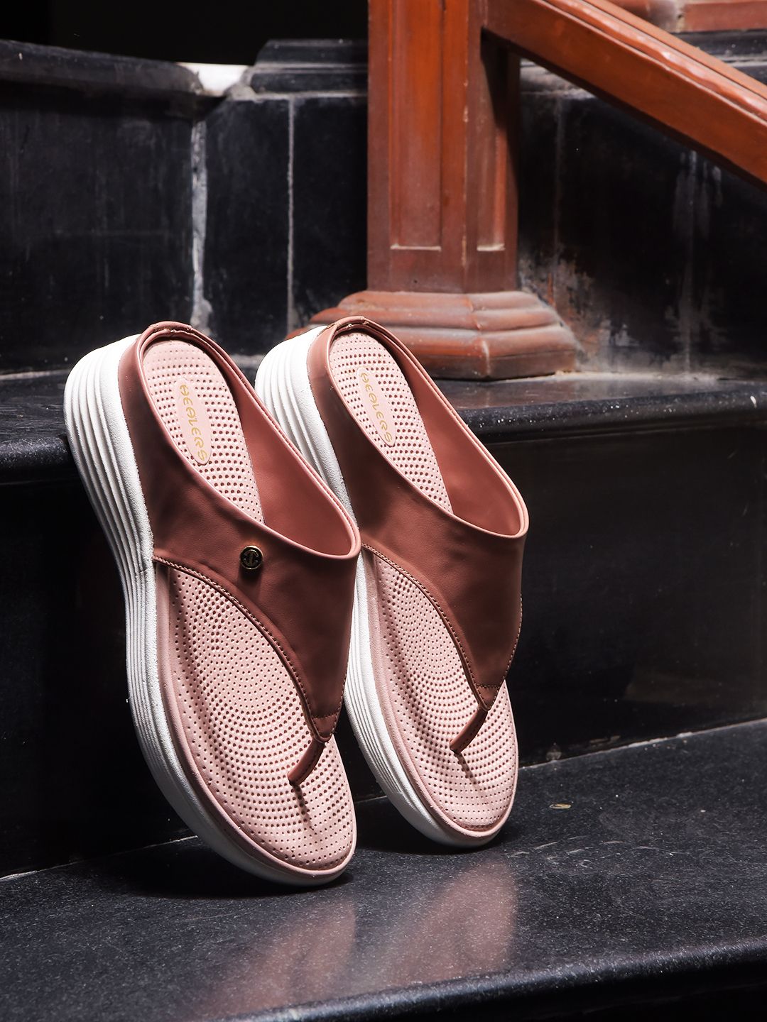 Healers by Liberty DINZY-2E Peach Thong Slippers Women Slippers-image-1