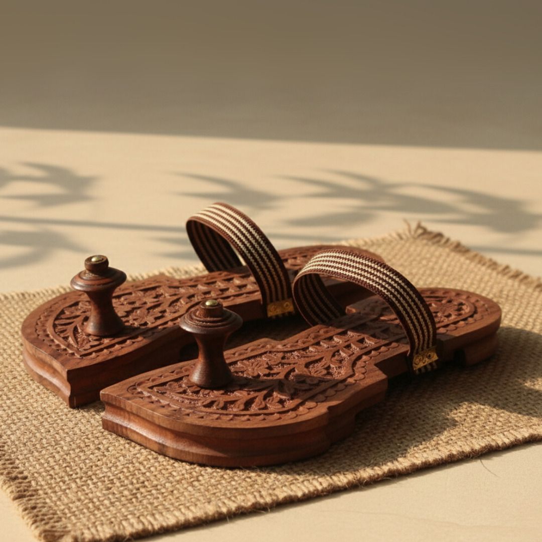 wooden cave Unisex Slippers-picture-43