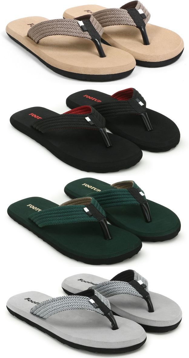 Footup 4 Pair Comfortable|Ultra-Light|Stylish and Trendy|Flip Flops for Men Men Slippers-picture-15