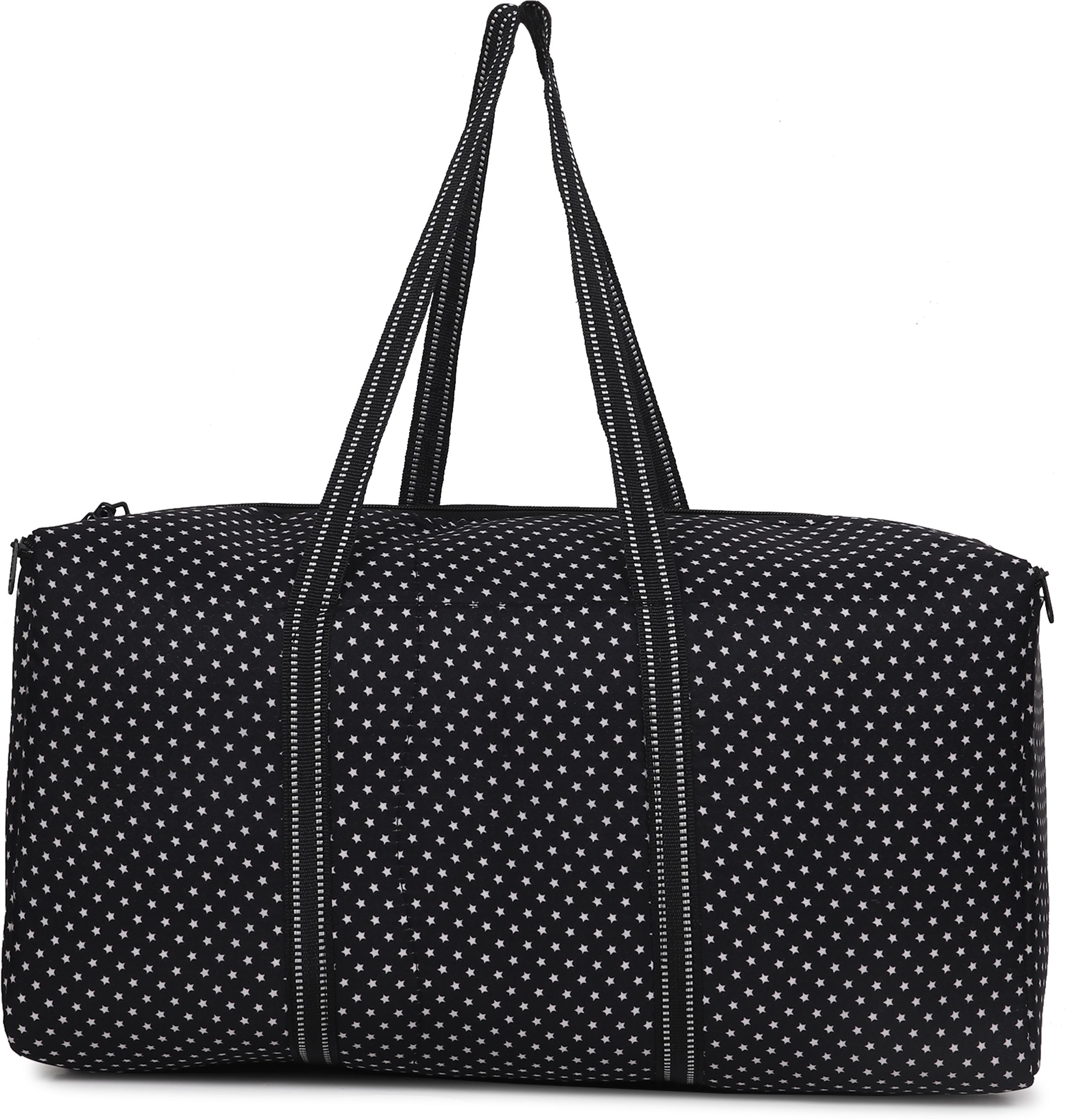 10 L Hand Duffel Bag - Travel Black Dot Bag Big Size Man & Woman - Black - Regular Capacity-image-35