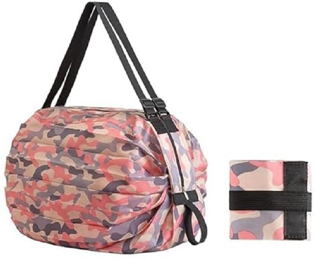 Folding Shopping Bag with Zipper | Nylon Waterproof Travel Luggage Bag Portable Small Travel Bag - 15.7*15.7 inches