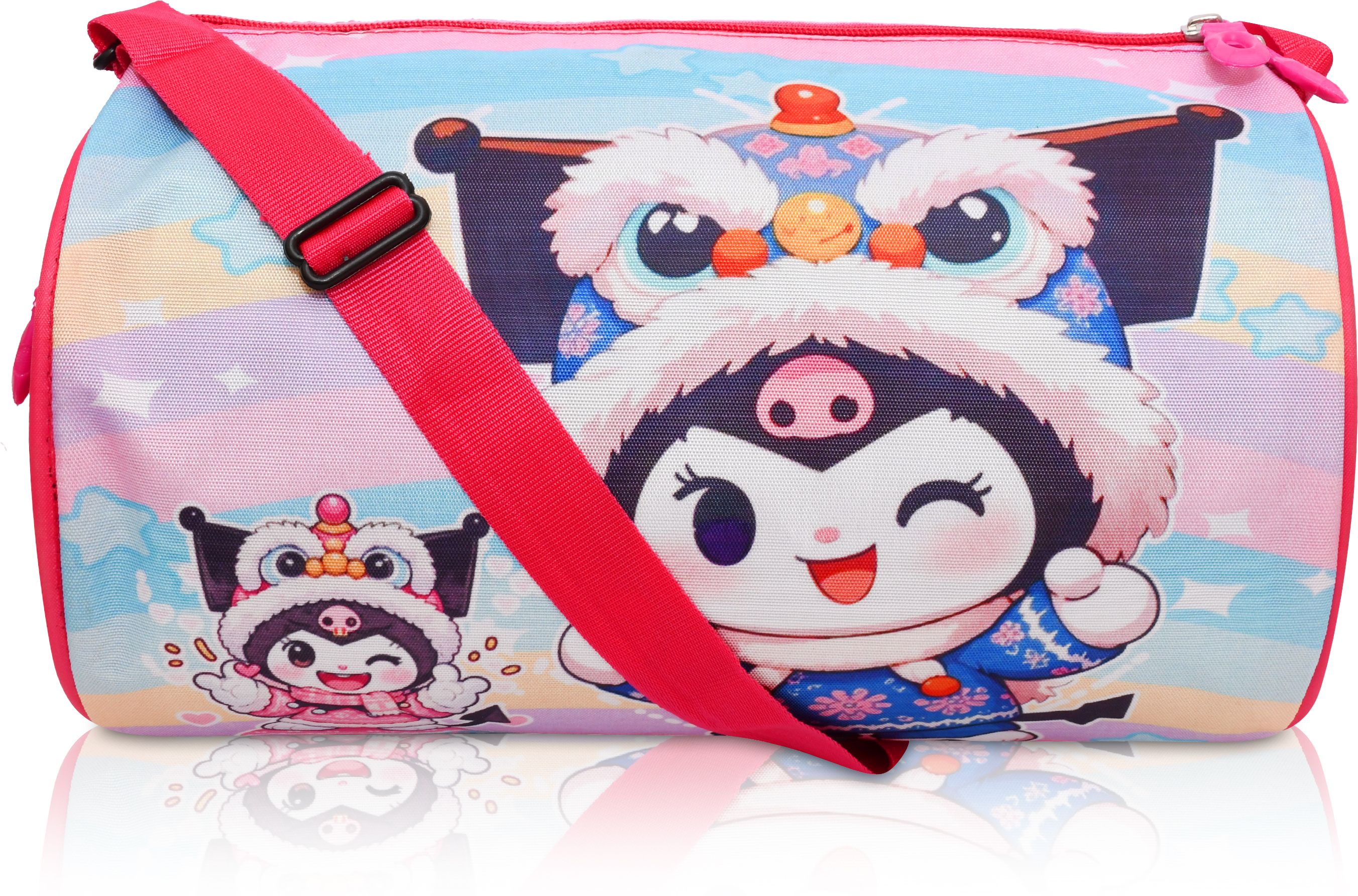 Polyester kids duffle bag stylish girls travel bag ideal - dance skating gym bag Small Travel Bag - Medium-image-36