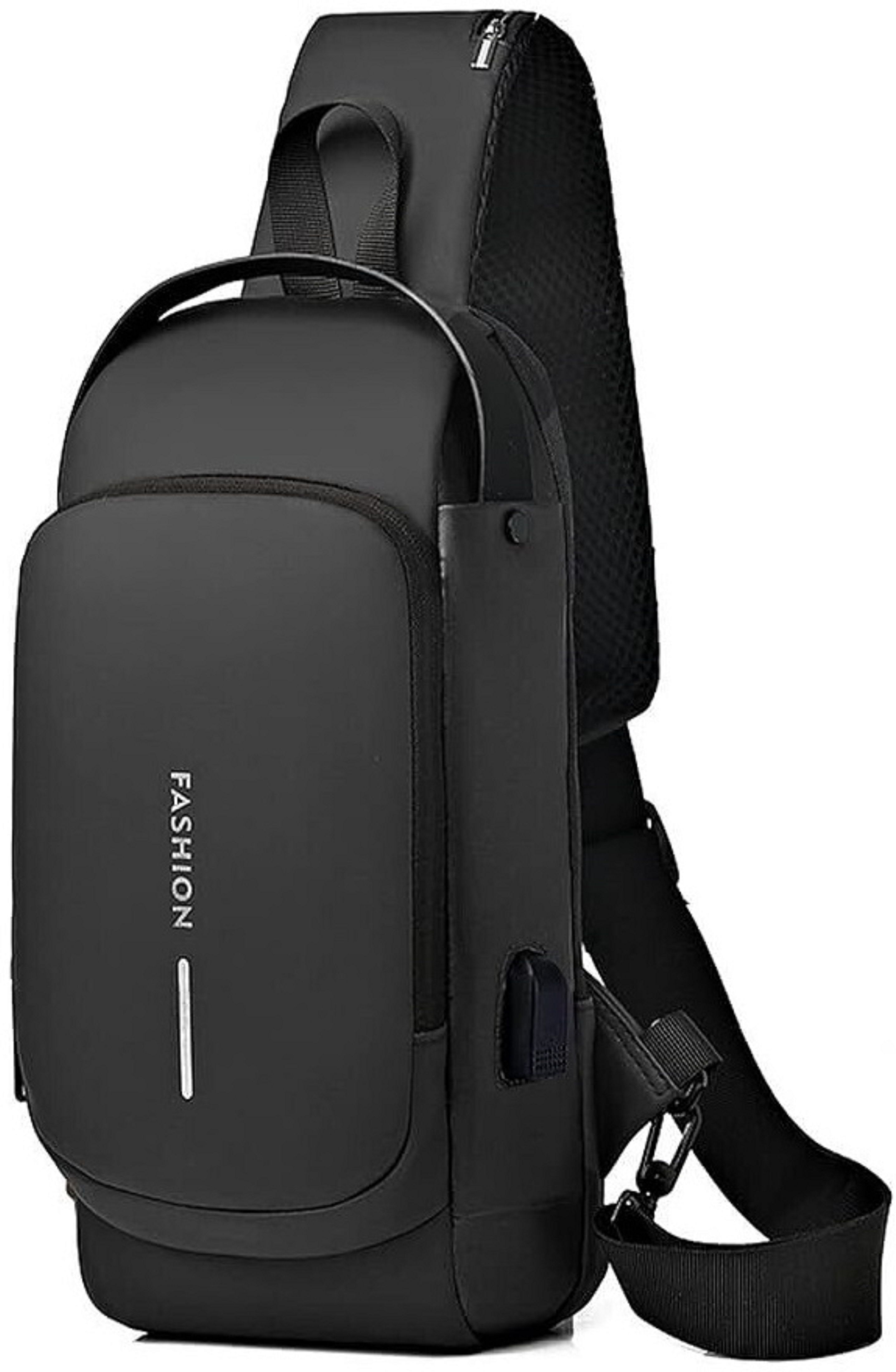 Random Colour Slim Corssbody Sling Chest Backpack Men's Shoulder Bag Small Travel Bag - Small-image-31