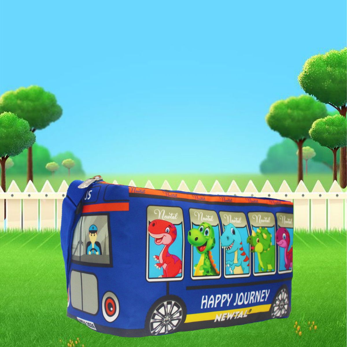 Children's Black Printed Design Travel Bag - Happy Journey Small Travel Bag - Small