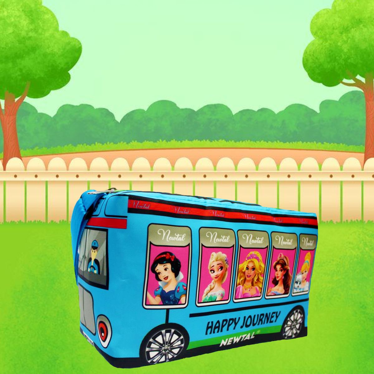 Children's Black Printed Design Travel Bag - Happy Journey Small Travel Bag - Small