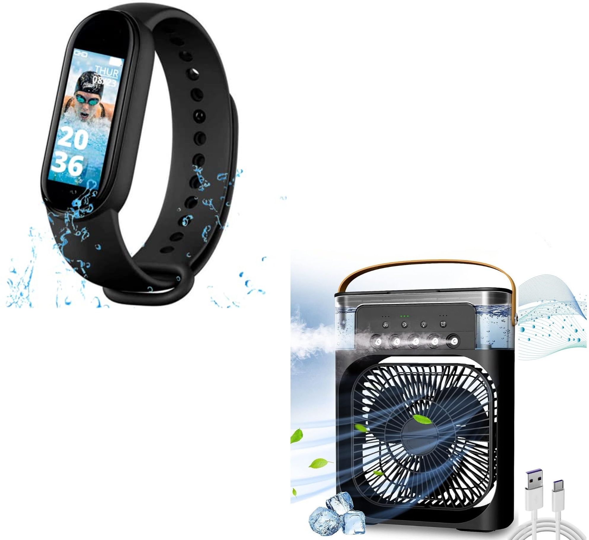 TechKing Bluetooth Smartband With Spray Fan-image-10