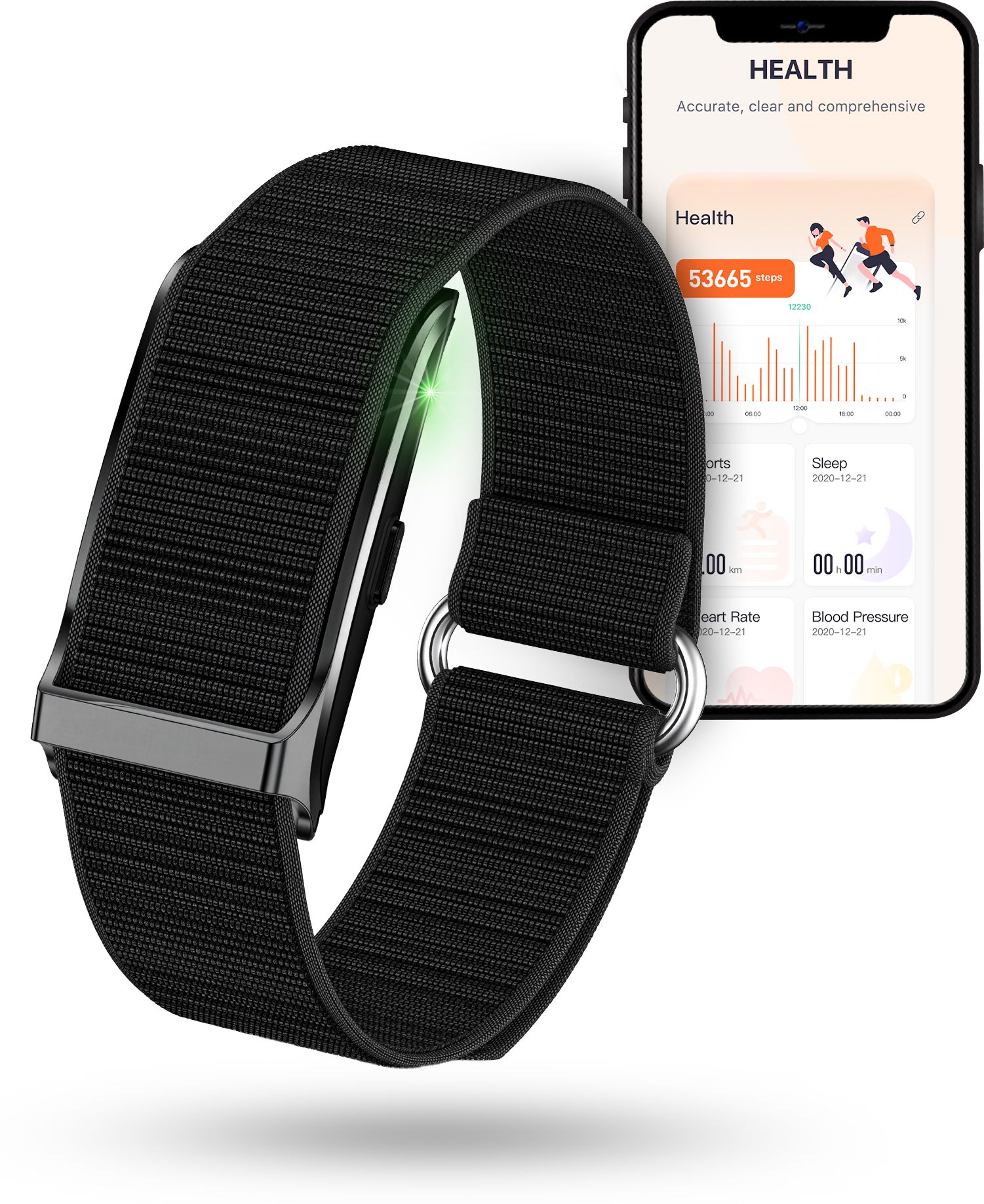 LYNZ Smart Fitness Tracker Band for Men & Women 24/7 Health Monitoring