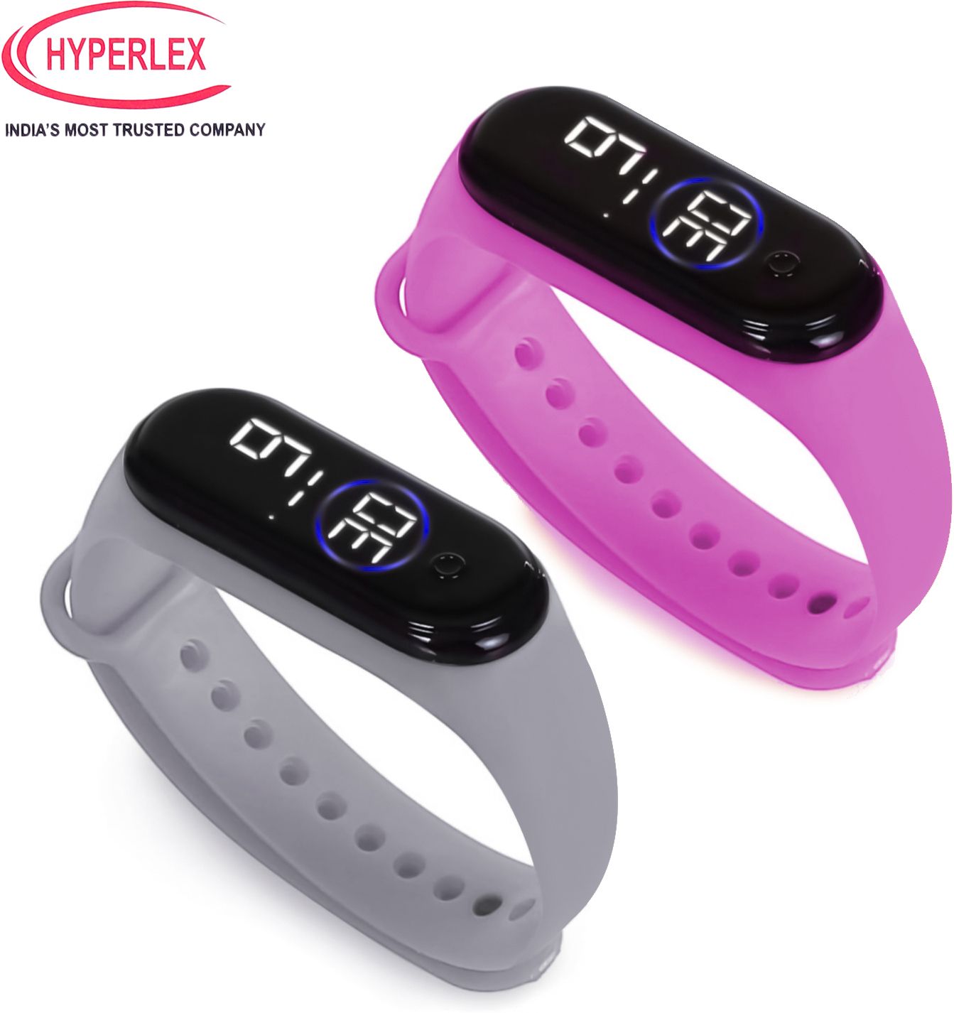 HYPERLEX Stylish Unisex Digital LED Bracelet Band Wrist Watch for Kids, Boys & Men-picture-32