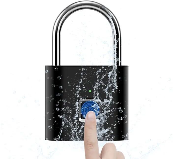 SHOPOGENIX Smart Fingerprint Lock USB Rechargeable Waterproof Keyless Padlock Smart Door Lock-image-17