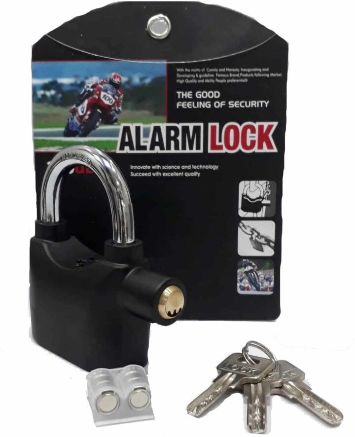 hazon bazaar Zinc Alloy Security Pad Anti Theft System with Burglar Alarm Siren Smart Door Lock-image-37