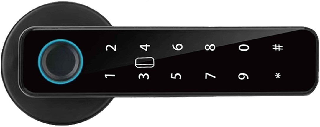 iPlug Smart Door Lock i-x7 | 4-Way Unlocking | Fingerprint | Pincode |RFID Access Card Smart Door Lock image 1
